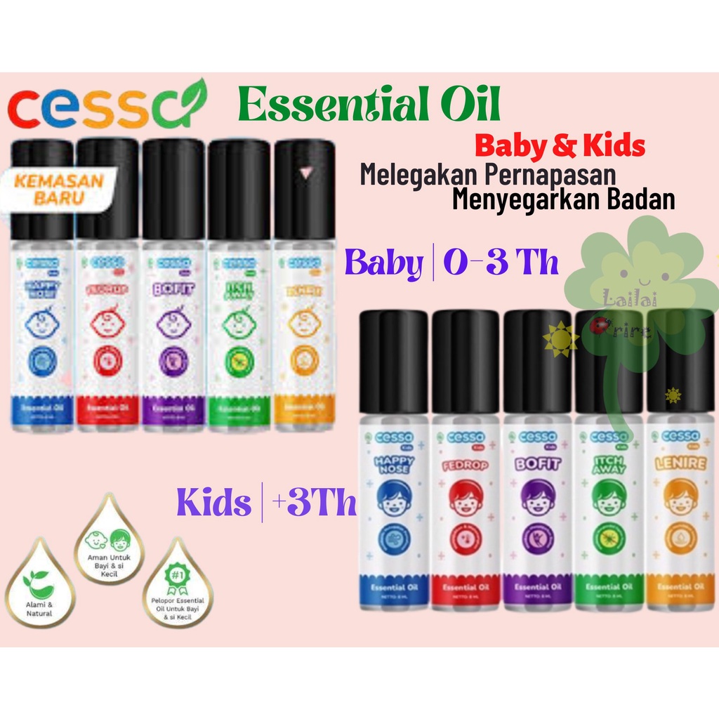 *NEW* Cessa Baby KIDS (0-2 tahun) Fever Drop , Cough n Flu , Lenire , Bugs Away dan Immune Booster / Herbal Bayi / Obat Flu Batuk Demam