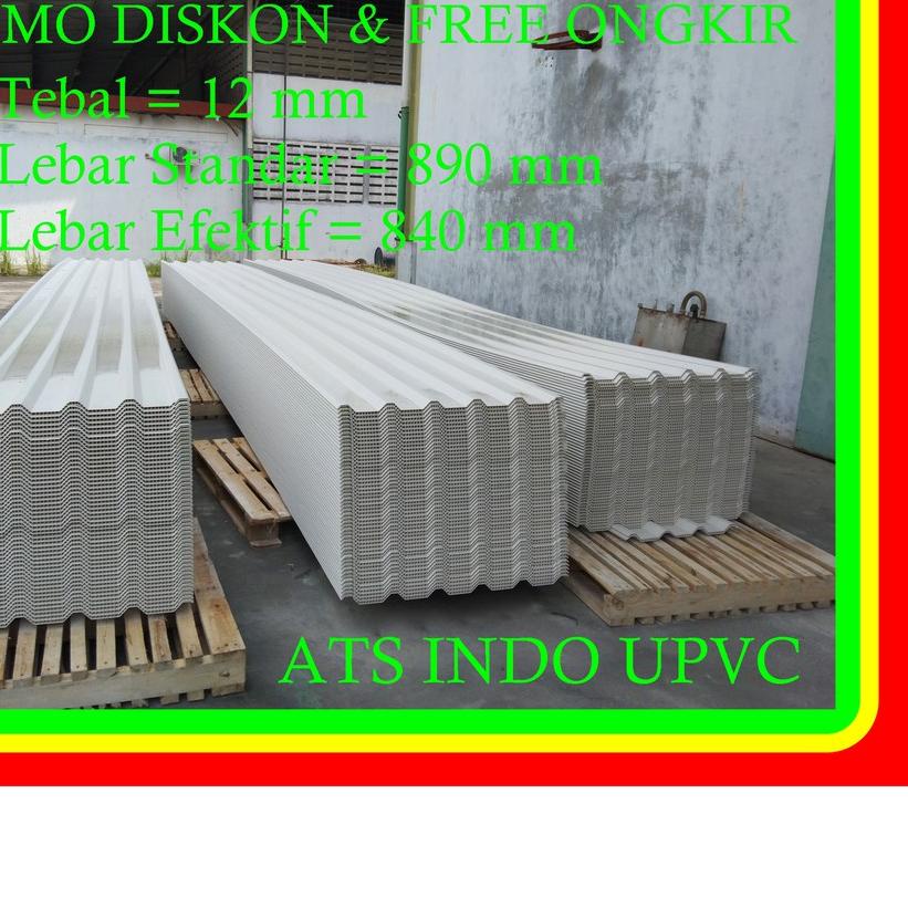 ☻ ATAP UPVC Lebar 890mm Tebal 12mm SETARA ALDERON 830 ☪