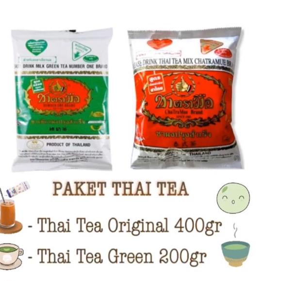 

✽ Paket thai green tea 200 gr dan thai original 400 gr Chatramue ✥