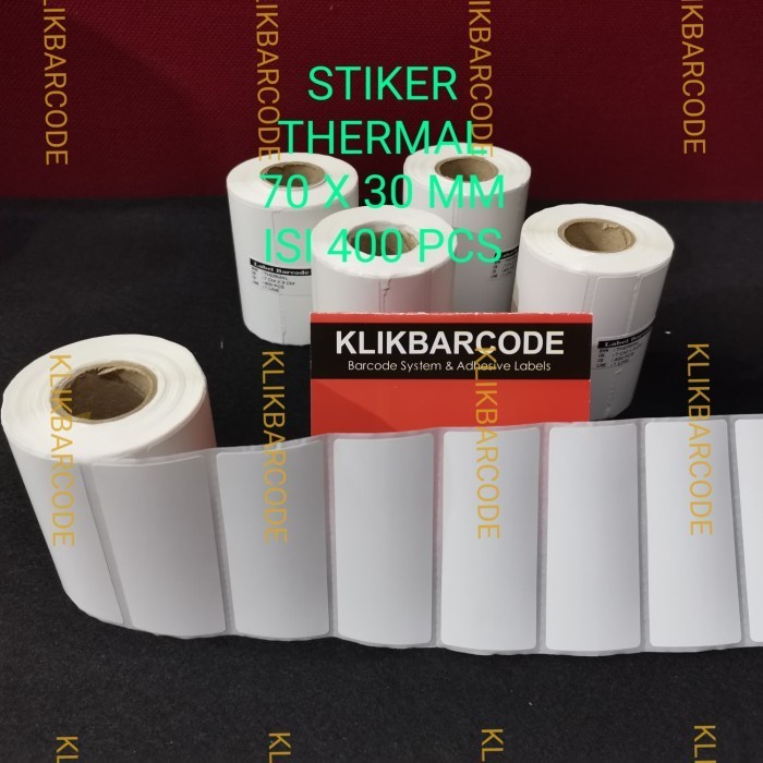 

LABEL BARCODE STICKER 70 X 30 MM - 7 X 3 CM -70X30 DIRECT THERMAL 400