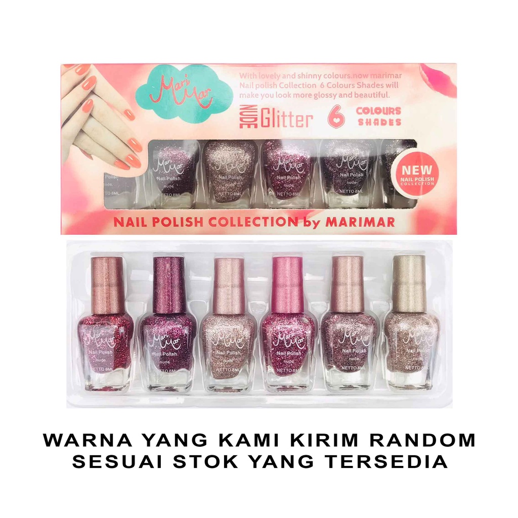 Cat Kuku Gliter* Kutek Mari Mar* Nail Polish* 8ml 1pcs