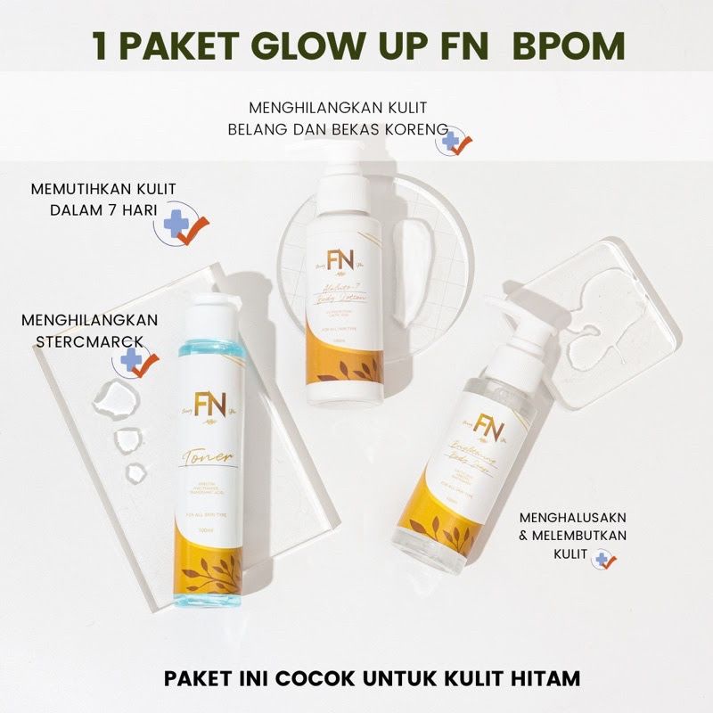 1 PAKET GLOW UP 7 HARI FN BEAUTY BPOM ✅