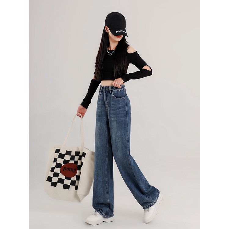 Highwaist Kulot Celana Jeans Wanita Loose Jeans Korean Style