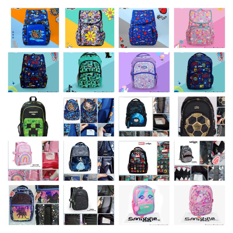 Tas smiggle senior/tas ransel smiggle/backpack smiggle/tas ransel smiggle senior/tas smiggle( ukuran SD-SMP)