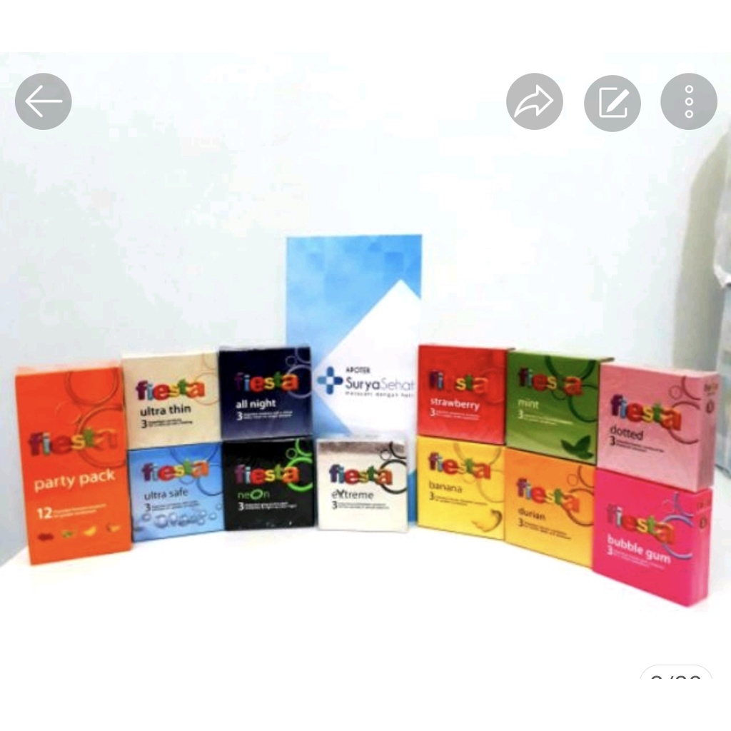 Kondom Fiesta isi 3 atau 12 All Varian