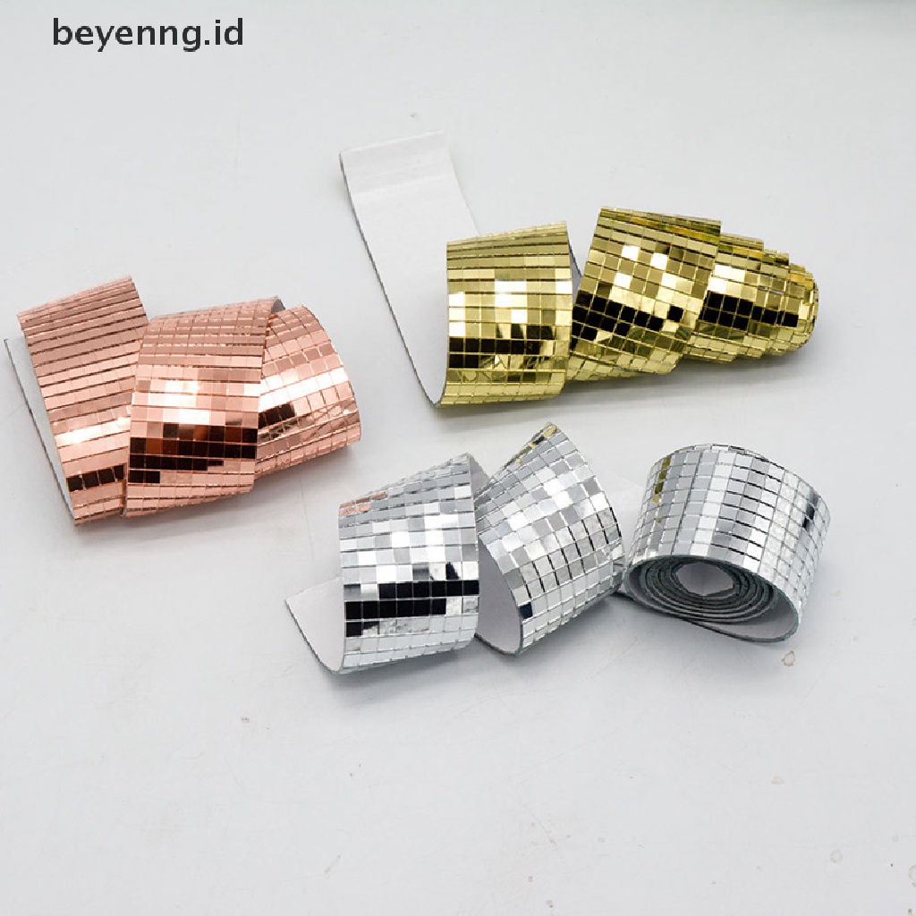 Beyen Bola Disco DIY Stiker Cermin Kaca Wall Stickers Self-adhesive Dekorasi Dinding Rumah ID
