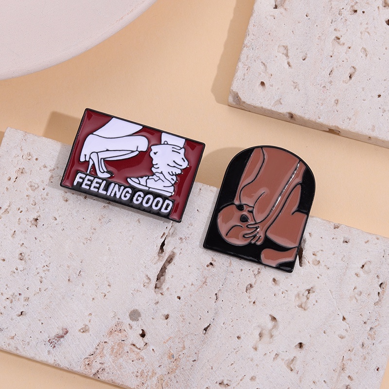 Merasa Baik Enamel Pin Custom Punk Hip-hop Perhiasan Hadiah Kerah Baju Bros Perhiasan Teman Hadiah Aksesoris Grosir