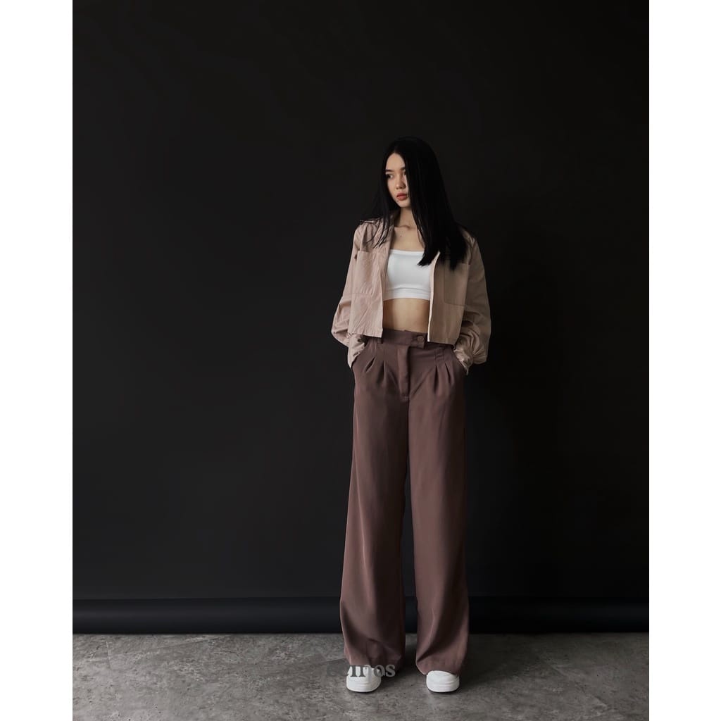 Erica Loose Pants - Trousers Wanita - Celana Kulot Wanita - Celana Kantor Formal/Casual