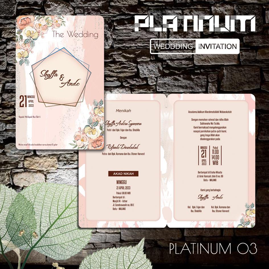 PLATINUM 03 Blanko Undangan | Blangko Undangan | Undangan Murah