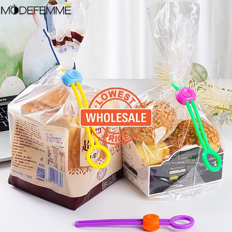 [Harga Grosir] Klip Penekan Desain Mengencangkan Tali Portable Rumah Organizer Gadget Buah Snack Kantong Grip Tali Tas Makanan Sealing Bandage Kabel Dapat Digantung Lashing Band