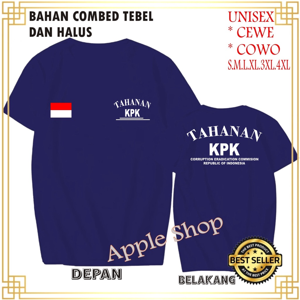 APP Kaos TAHANAN KPK BENDERA Kaos Murah /Pakaian Pria pakaian Wanita Best Seller