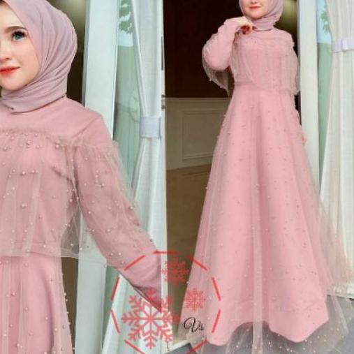 ❊ ELDE 16 - MAXI MUTE MOSCREPE KOMBY TILE MUTIARA GAMIS PESTA ✬