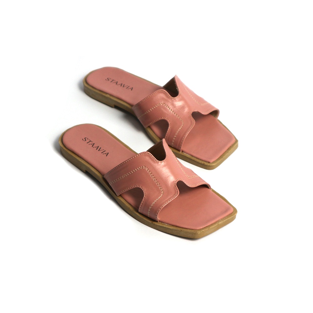 Sandal Flat Wanita Model H Sendal Slop Wanita Terbaru Sandal Slide - Mesha