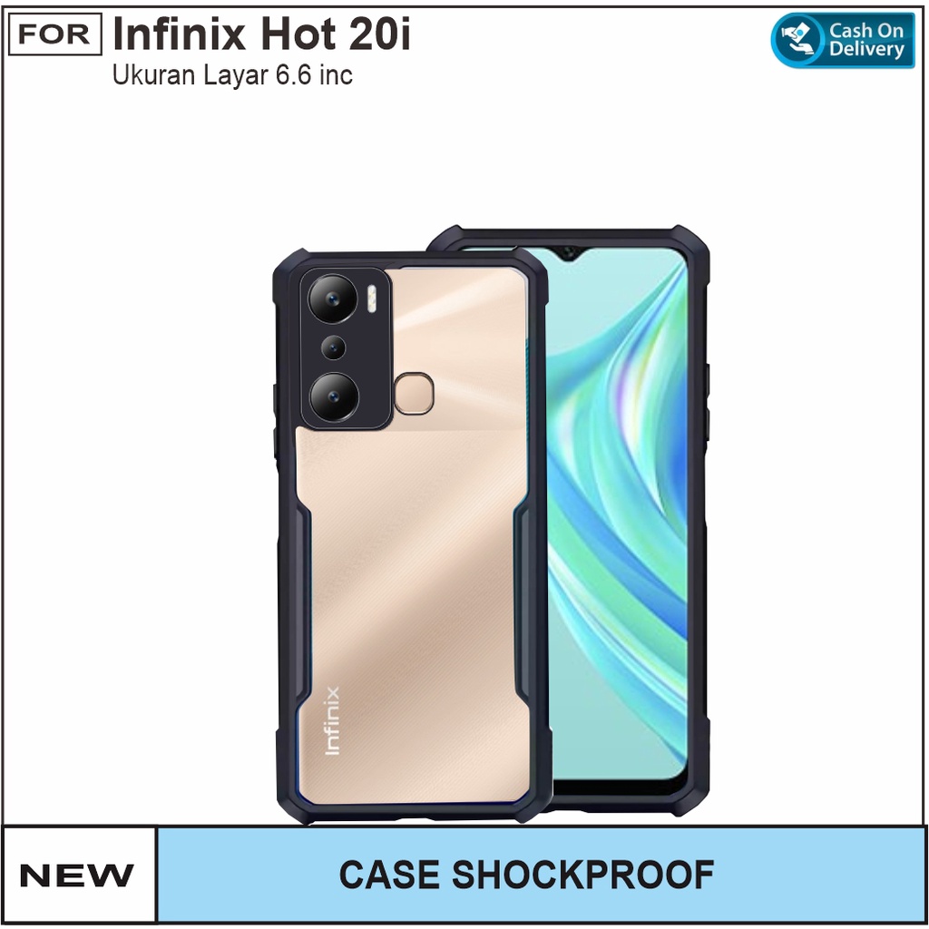 Hard Case Infinix Hot 20i Hot 20s Casing Cover Fusion Shockproof Transparan