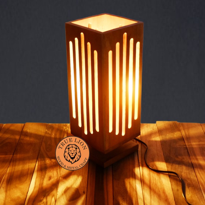 LAMPU TIDUR KAYU/LAMPU MEJA/LAMPU TIDUR MODEL JEPANG