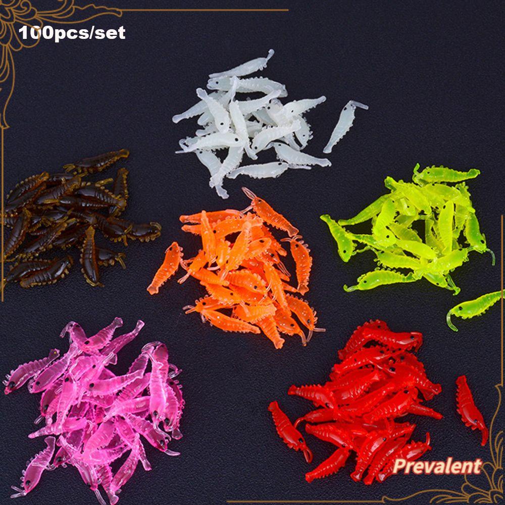 Preva Umpan Pancing Udang Lembut Portabel 2.8 cm Biomimetik Luminous Hook Cacing Silikon