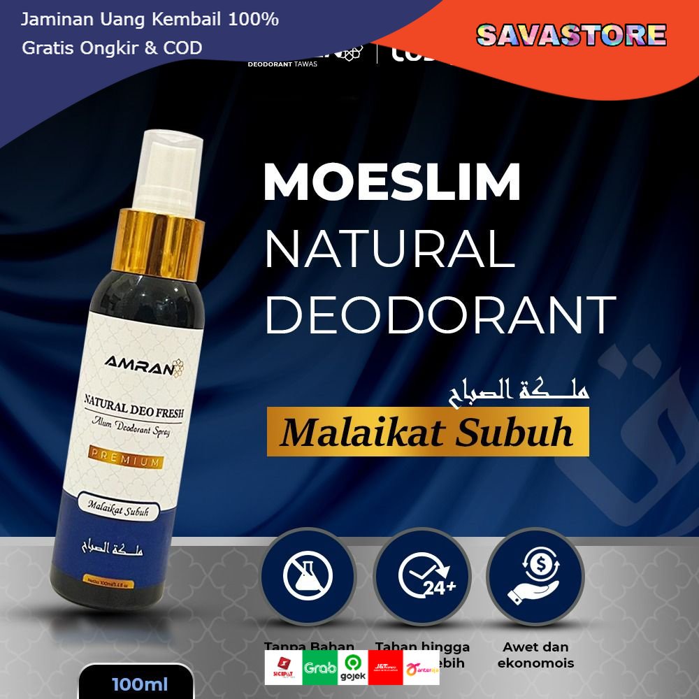 AMRAN DEODORANT TAWAS ARAB - Natural Deodorant Spray 100ml - Amran Deodorant Tawas Cair - Arabian Series Mencegah Bau Ketiak Non Alkohol