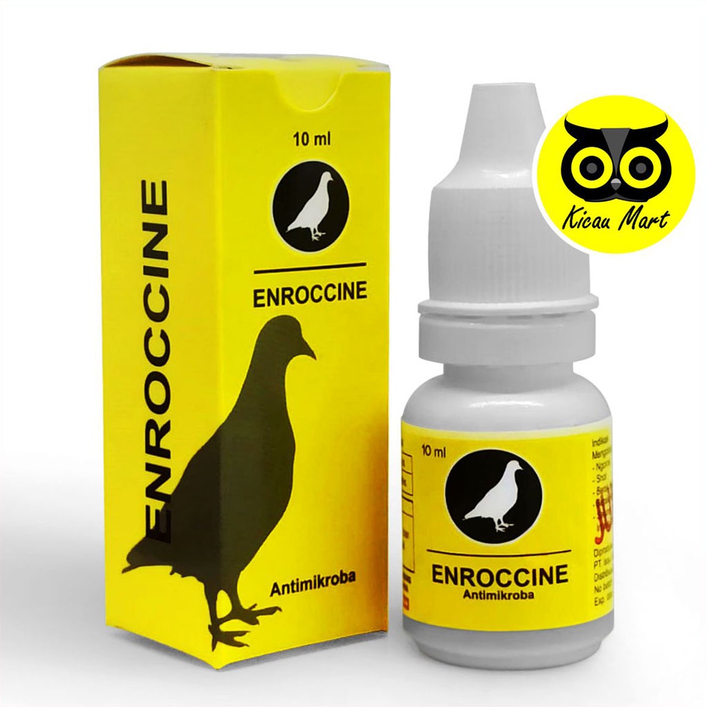 ENROCCINE VITAREST ANTIMIKROBA OBAT MERPATI DARA SNOT NGOROK BERAK HIJAU IJO KAPUR BULU KUSAM LESU ENROCC