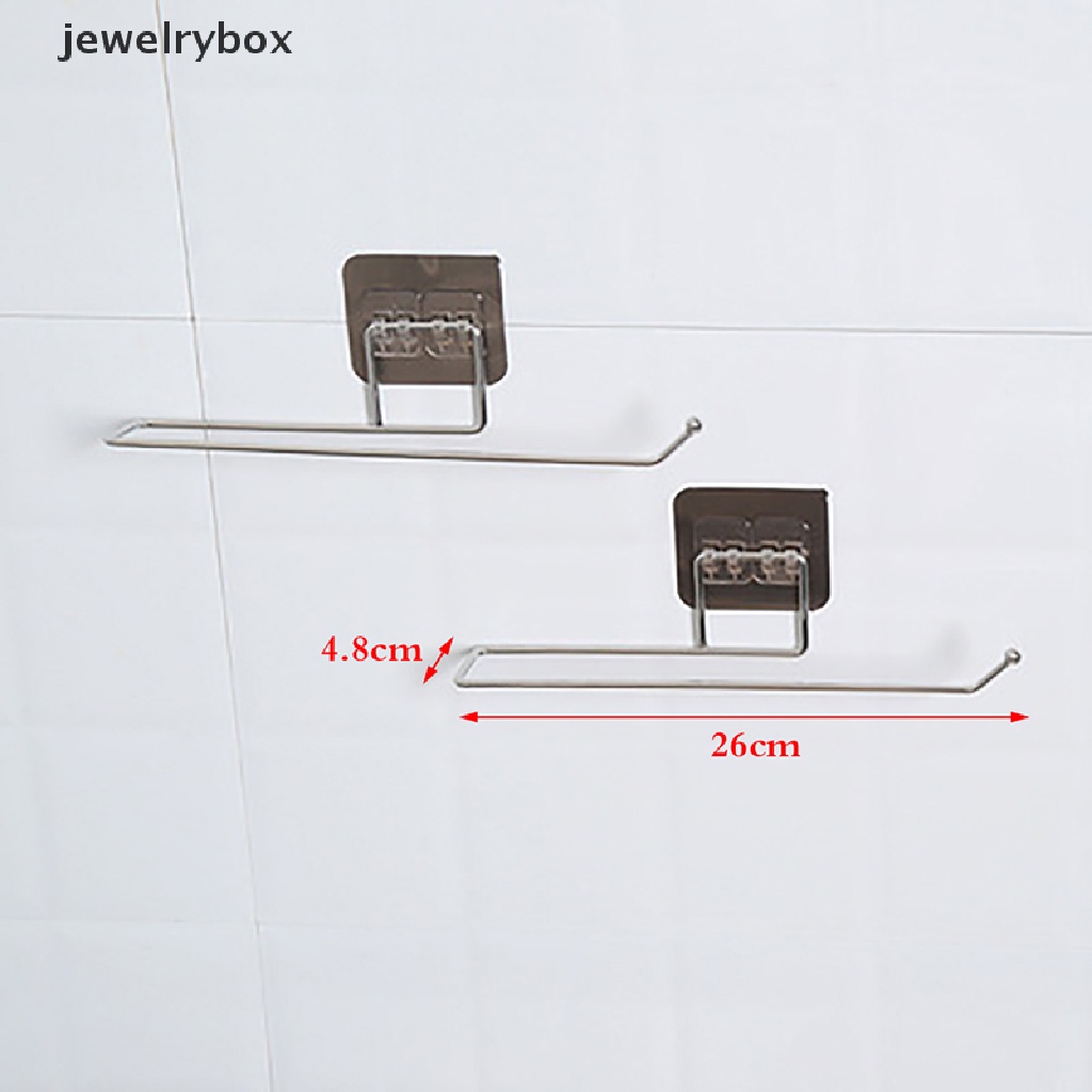 [jewelrybox] Self-adhesive Towel Holder RackKitchen Under Cabinet Towel Cup Kertas Gantungan Rak Butik