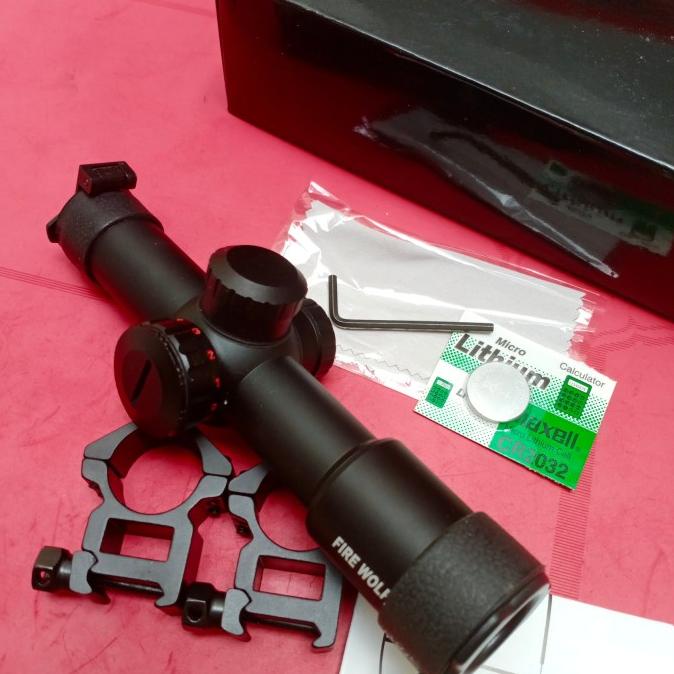 FIRE WOLF RIFLESCOPE SCOPE BUNTUNG 1-4X20 / 4.5x20 +illum. Reticle