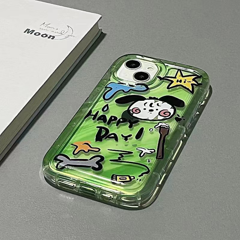 IPHONE Soft Phone Case Kompatibel Untuk Iphone14 13 11 12 Pro XS Max X XR 7 8 Plus Lucu Casing Transparan TPU Silikon Shockproof Cover