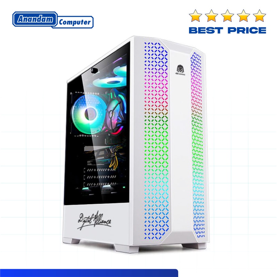 Digital Alliance DA Gaming Chassis N26 Ice - White Mid Tower Case