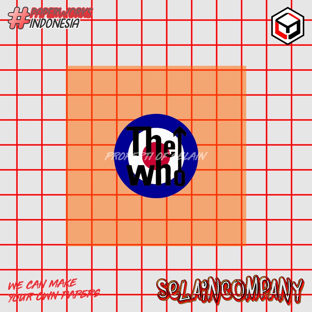 

STICKER SELAIN.CO motif musik band 'THE WH0