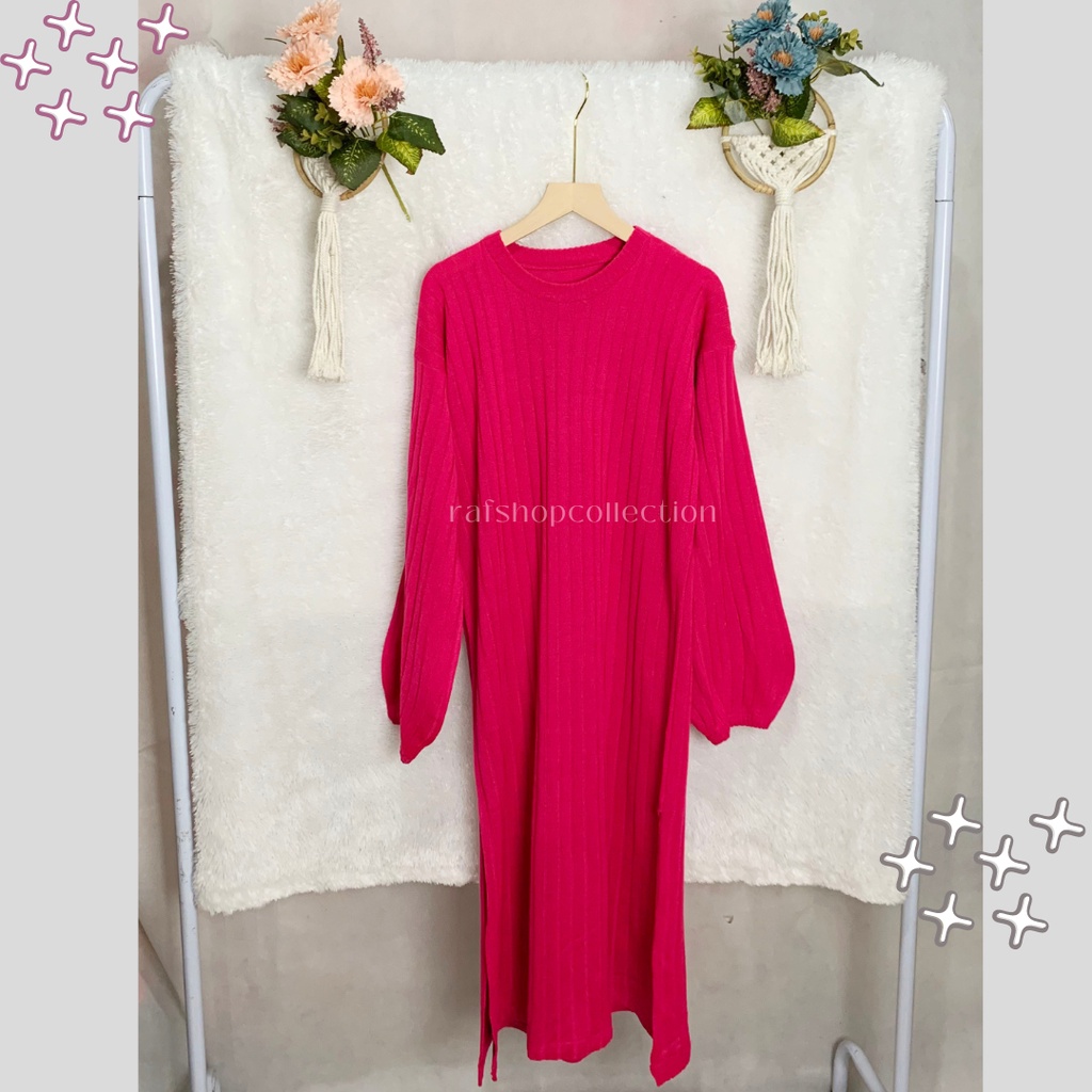 Chafia SPLIT DRESS Tunik Rajut