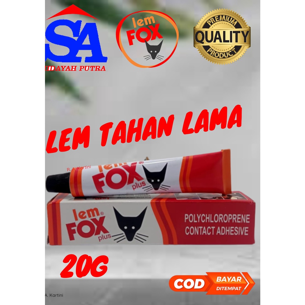 

LEM FOX TUBE 20 GR LEM FOX MERAH LEM FOX ODOL