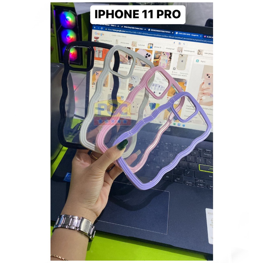 SILIKON HP CURLY EDGE ( IPHONE 11 PRO ) CASE TERBARU 2023 - PGC MALL