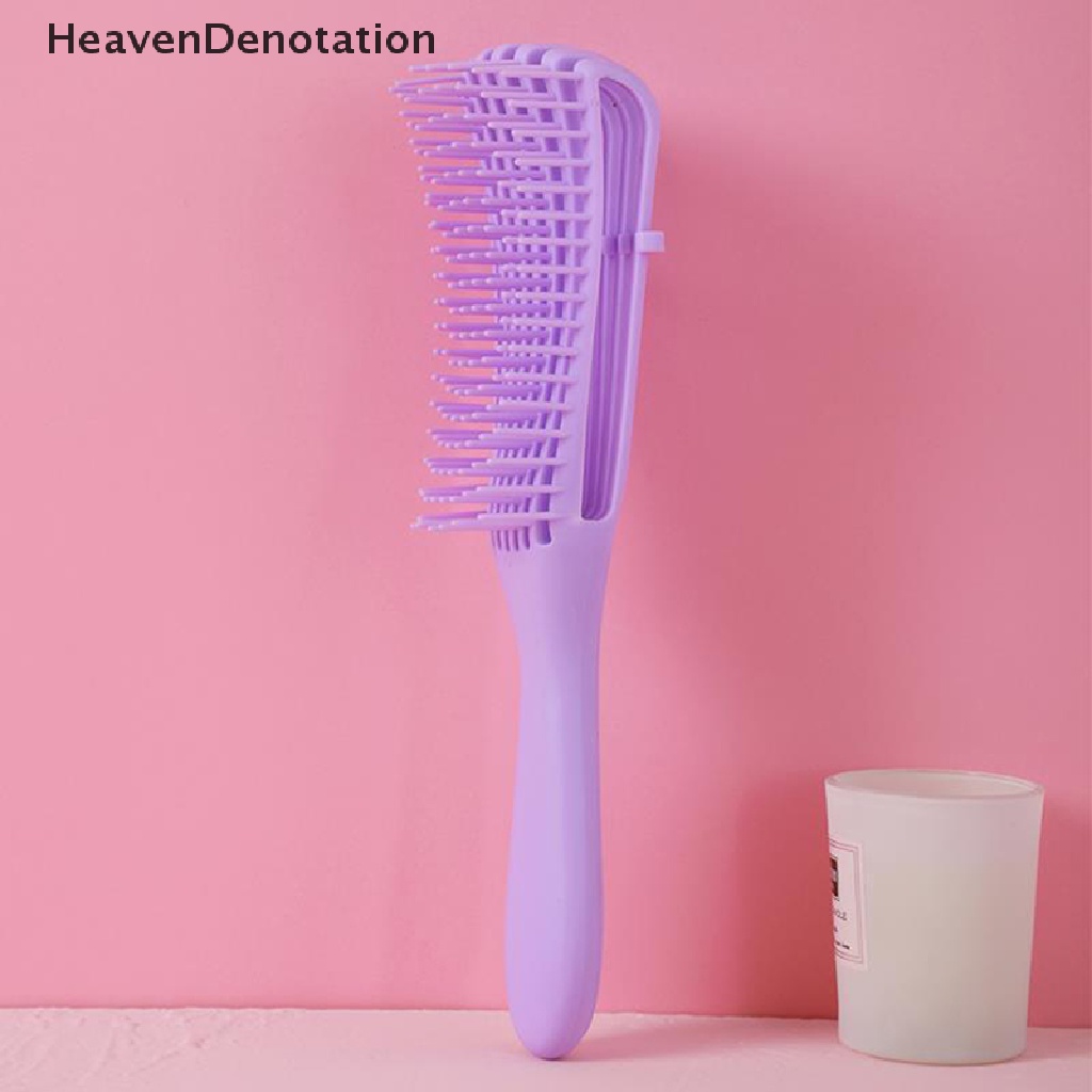 [HeavenDenotation] Dropshipping Detangling Sikat Rambut Pijat Kulit Kepala Keriting Rambut Wanita Sisir Hairbrush HDV