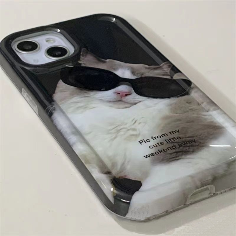 IPHONE Casing Ponsel Lembut Kucing Lucu Kompatibel Untuk Iphone14 13 11 12 Pro XS Max X XR 78 Plus Casing TPU Silikon Shockproof Cover