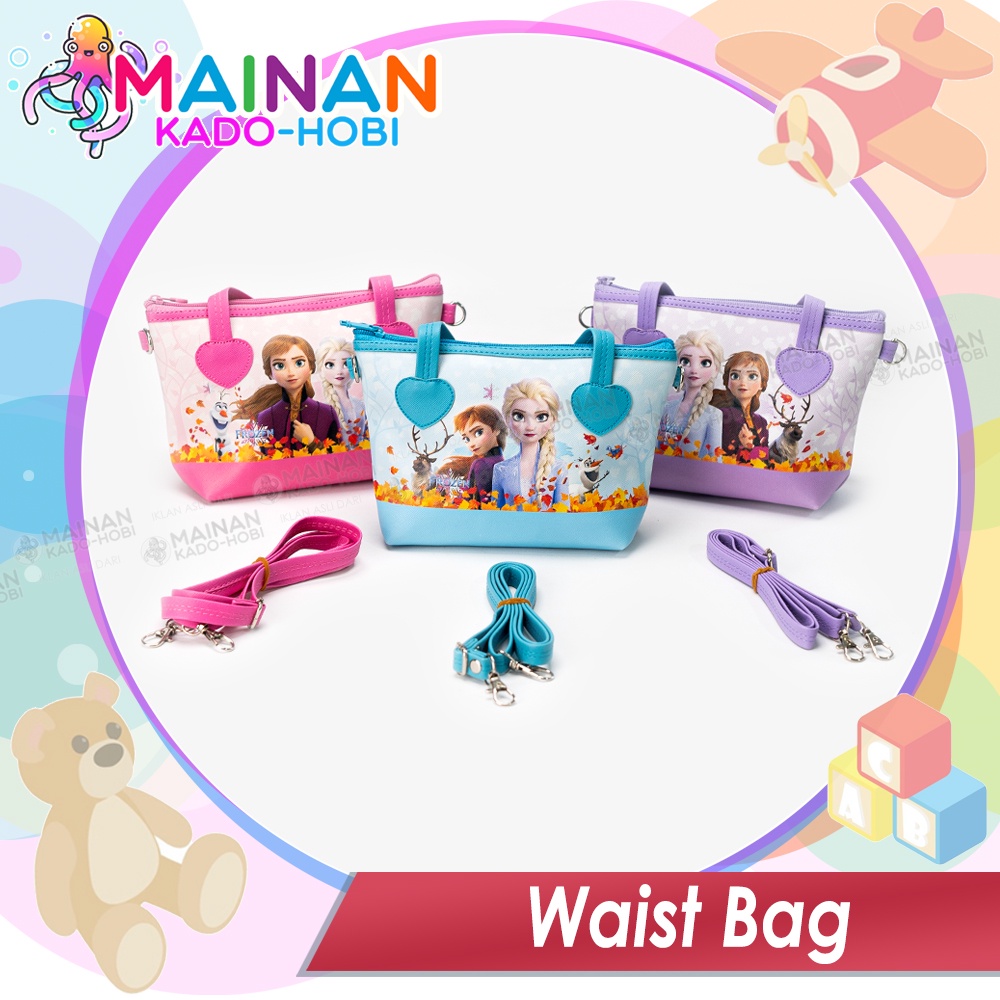 READY TAS PINGGANG ANAK PEREMPUAN SLING WAIST BAG KARAKTER KARTUN