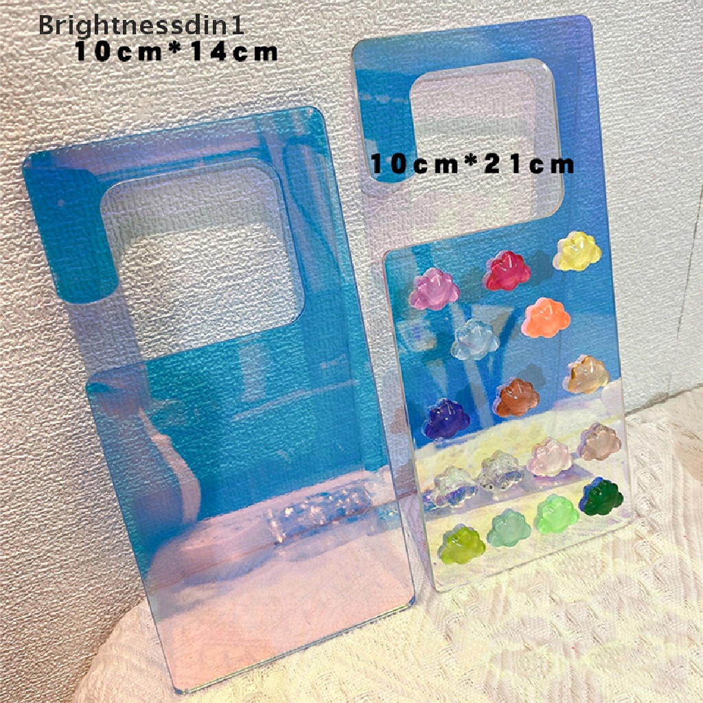 [Brightnessdin1] 1pc Papan Pajangan Nail Art Kuku Palsu Sample Display Akrilik Display Stand Butik