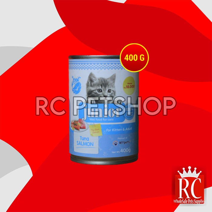 Makanan Kucing Basah Junior Wet Food Kaleng 400 Gram Non Whiskas