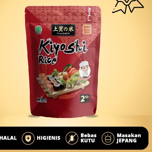 

☺ Beras Jepang Kiyoshi 2kg- HALAL-Lengket Cocok untuk Sushi ✾