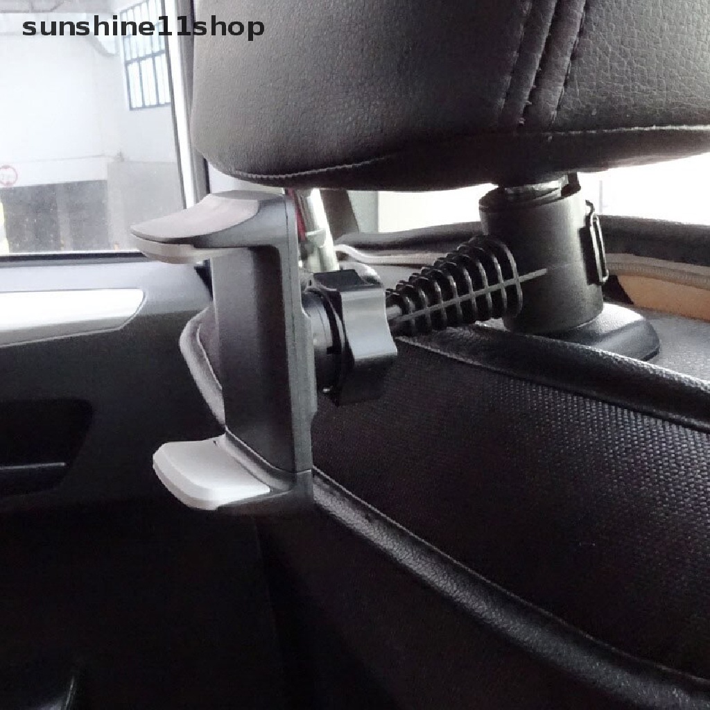 Sho Universal Car Seat Back Headrest Holder Lazy Phone Rotatable Adjustable 360derajat Rotag Dudukan Hitam Holder Di Mobil N