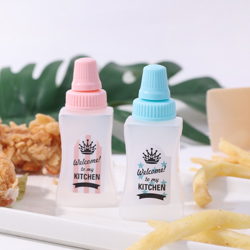 2 Pcs Pack Salad Dressing Kecap Subbottling Peralatan Makan Dapur Alat Makan Multi-Fungsi Portabel Dapat Digunakan Kembali Botol Selai Mini Kosong Isi Ulang Botol Saus Bento