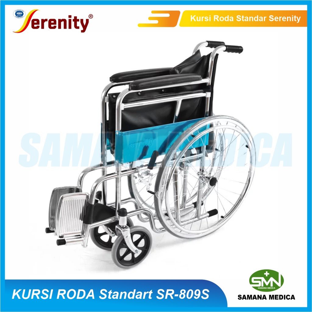 KHUSUS GOJEK dan GRAB Kursi Roda Standar SERENITY SR-809S Alat Bantu Jalan Kursi Roda Standard Praktis dan Ekonomis