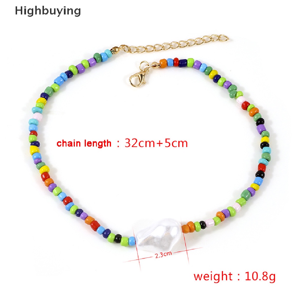 Hbid Boho Wanita Choker Handmade Multiwarna Manik Mutiara Kalung Rantai Perhiasan Hadiah Glory