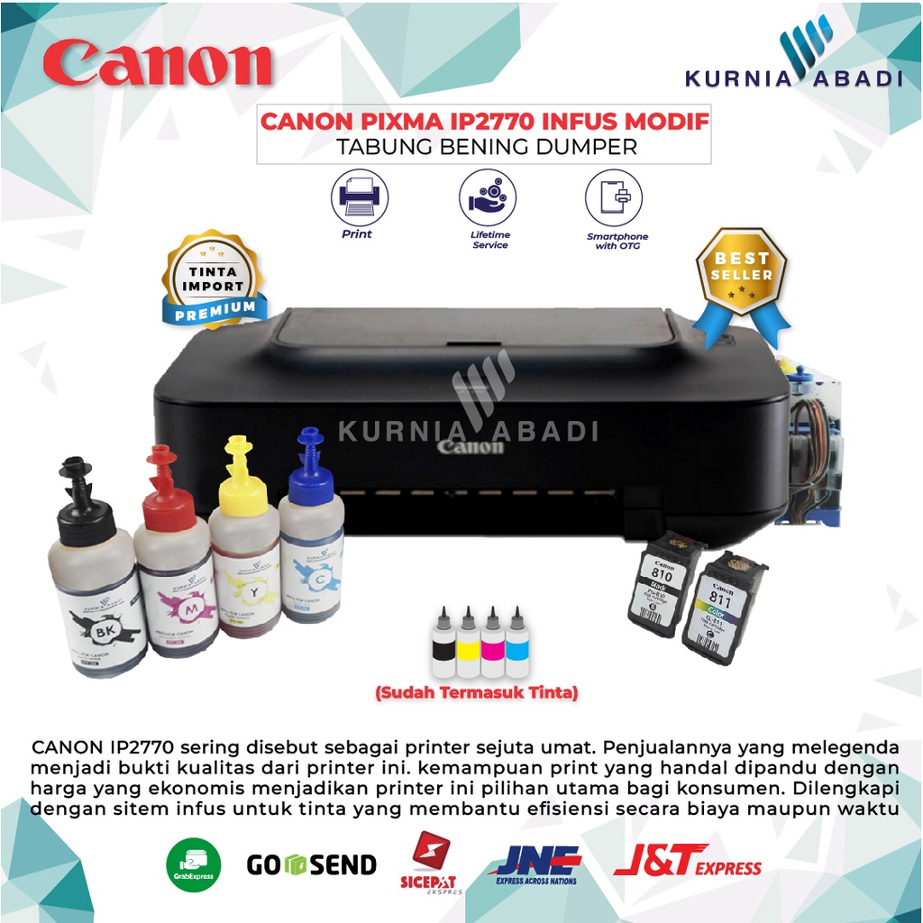 Printer Canon PIXMA IP2770 Infus Inkjet Print Only Include Dumper