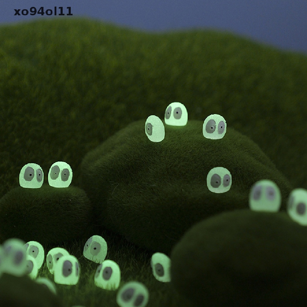 Xo 5pcs Briket Mini Luminous Anti Karat Debu Sprite Micro Ornamen Glowing Pot OL