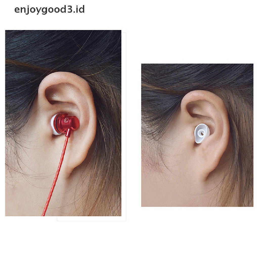 [Rready Stock] 4pasang Silikon Lembut Earphone Case In Earbuds Cover Eartips Pengganti (ID)