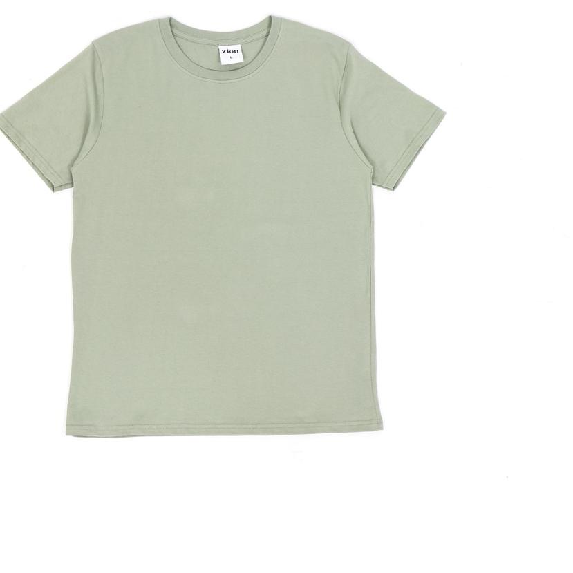 ✶ ZION Basic Kaos Polos Cotton Combed 24s - Sage Green ➫