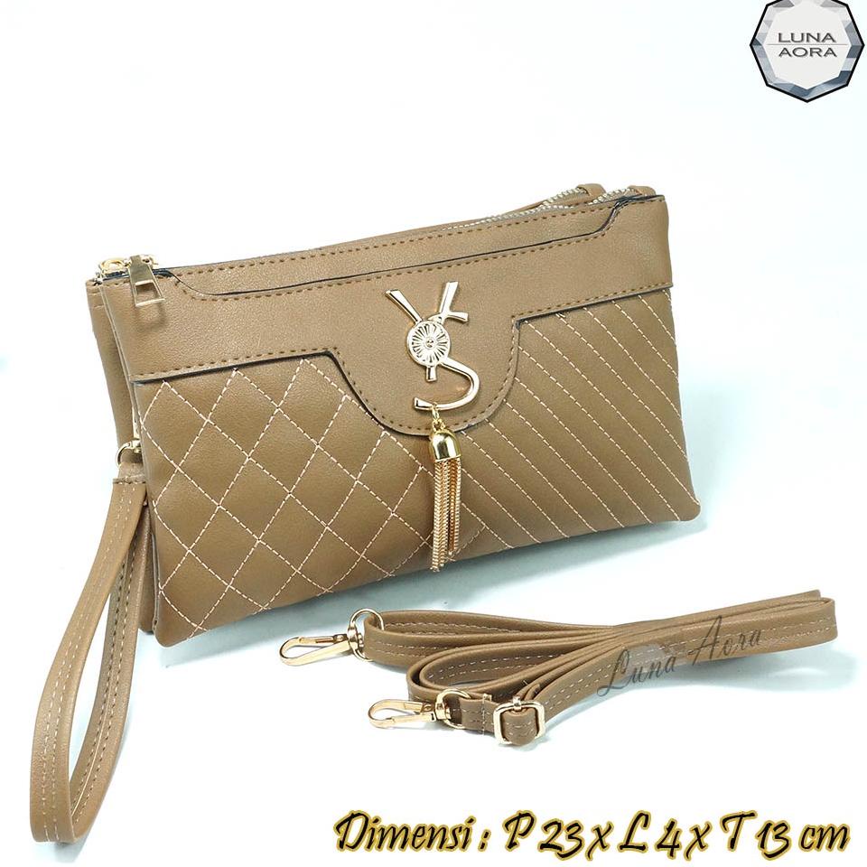 Promo Luna Aura Dompet Wanita Impor Fashion Bordir Gold Rumbay Dompet Wanita EleganDompet Wanita Kon