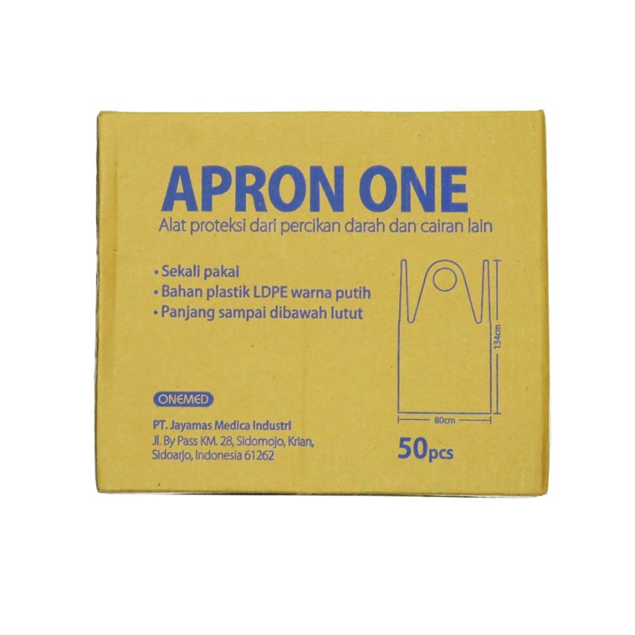 ONEMED Apron One isi 50 / Disposable Apron / Apron Plastik