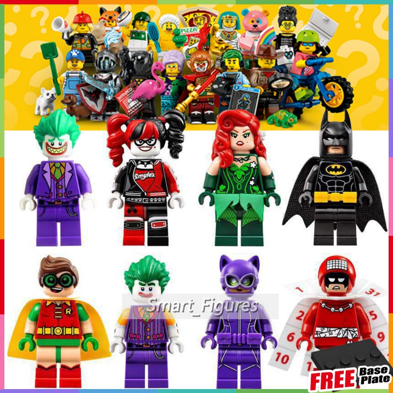 Justice League Minifigures Batman Joker Harley Quinn DC Mini Angka Catwoman Kalender Man Racun Ivy Mainan Hadiah