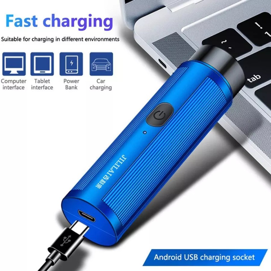 Alat Cukur Elektrik Mini Feihong Jililai Portable USB - Pisau Cukur Jenggot Recharge