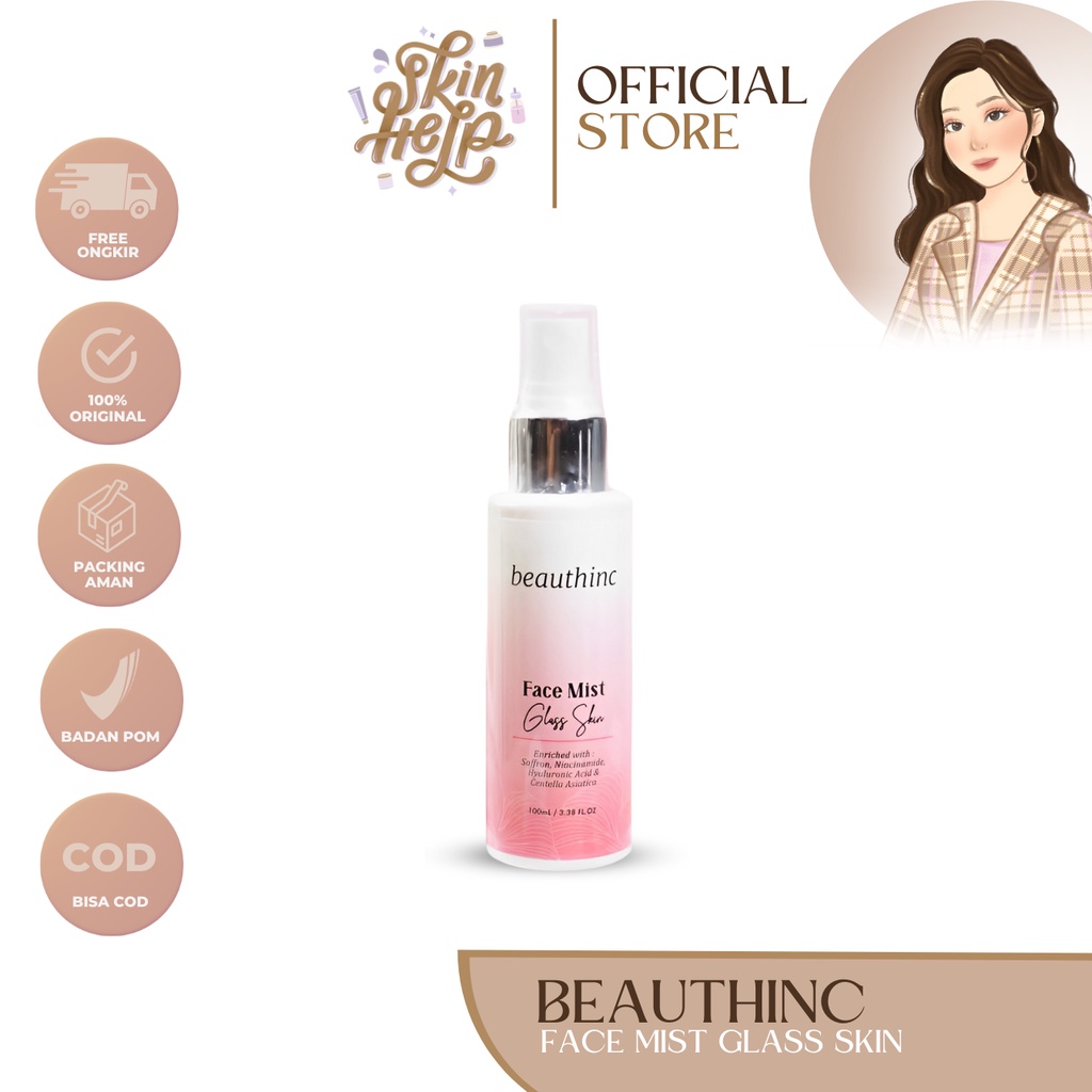 READY BEAUTHINC FACE MIST GLASSKIN FACE MIST GLASS SKIN BEAUTHINC BPOM FACE MIST SAFFRON PREMIUM BPO