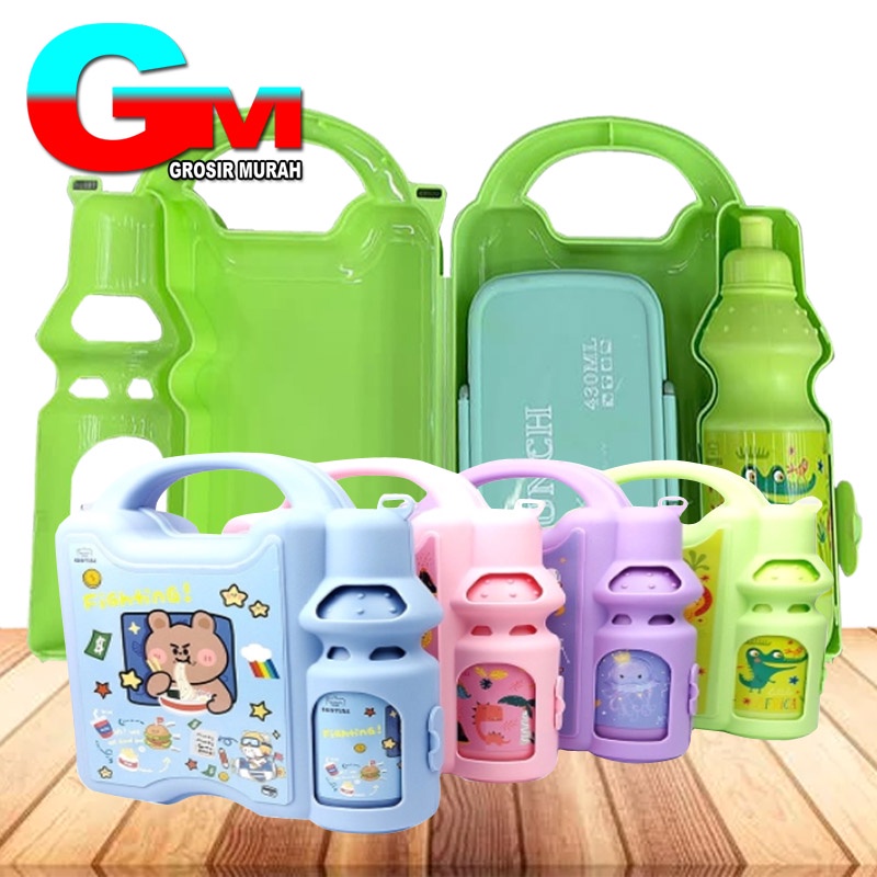 Tempat Makan Anak Lunch Box set Koper 2 in 1